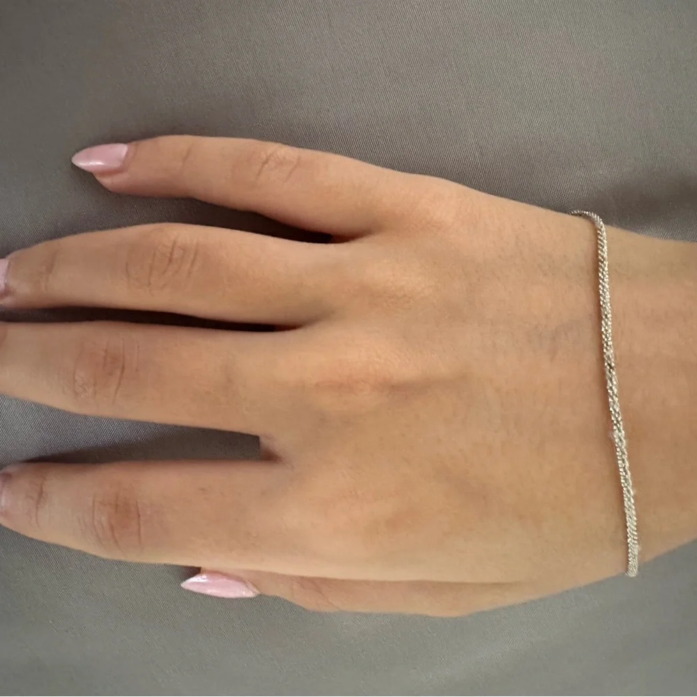 925 sterling Silver Twisted Rope Bracelet - Minimalist Women’s Jewelry
